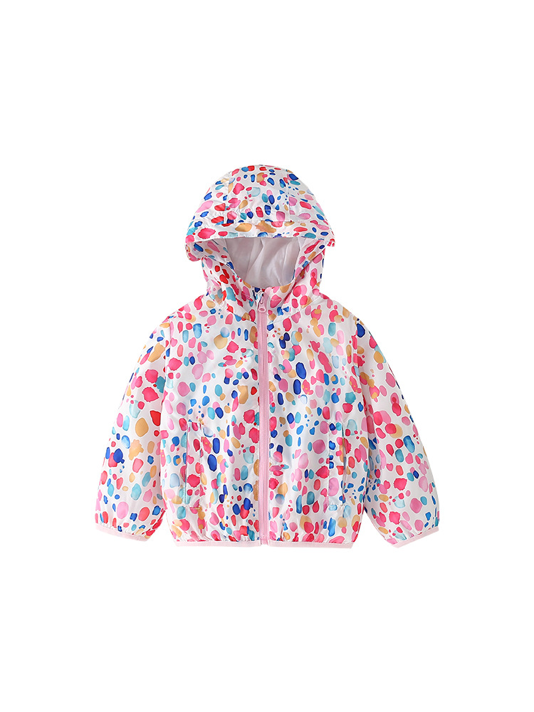 Malwee abrigo para niños Primavera y otoño nuevos niños europeos y americanos de cremallera impresa casual Camisa de manga larga con capucha cardigan
