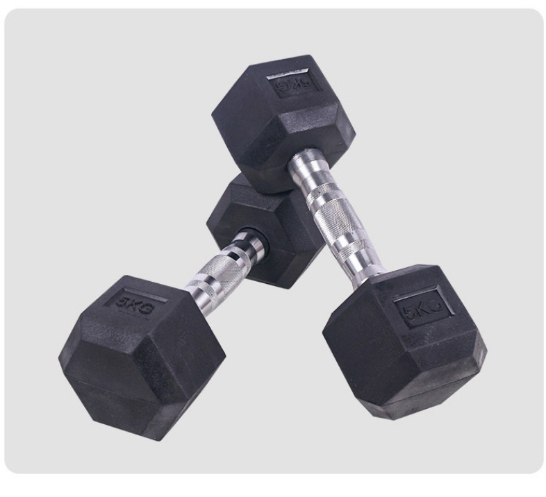 Dambıl katı dökme demir kauçuk kaplı fitness dambıl ev kuvvet antrenmanı elektrokaplama küçük dambıl seti şekillendirme
