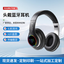 跨境新品VJ033 折叠LED无线头戴式蓝牙音乐运动插卡通用无线耳机