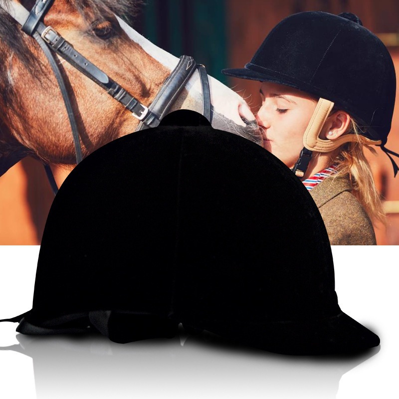 Virtue Retro Style Horse Riding Hat British Men's and Women's Suede Equestrian Helmet Riding Hat Equestrian Hat