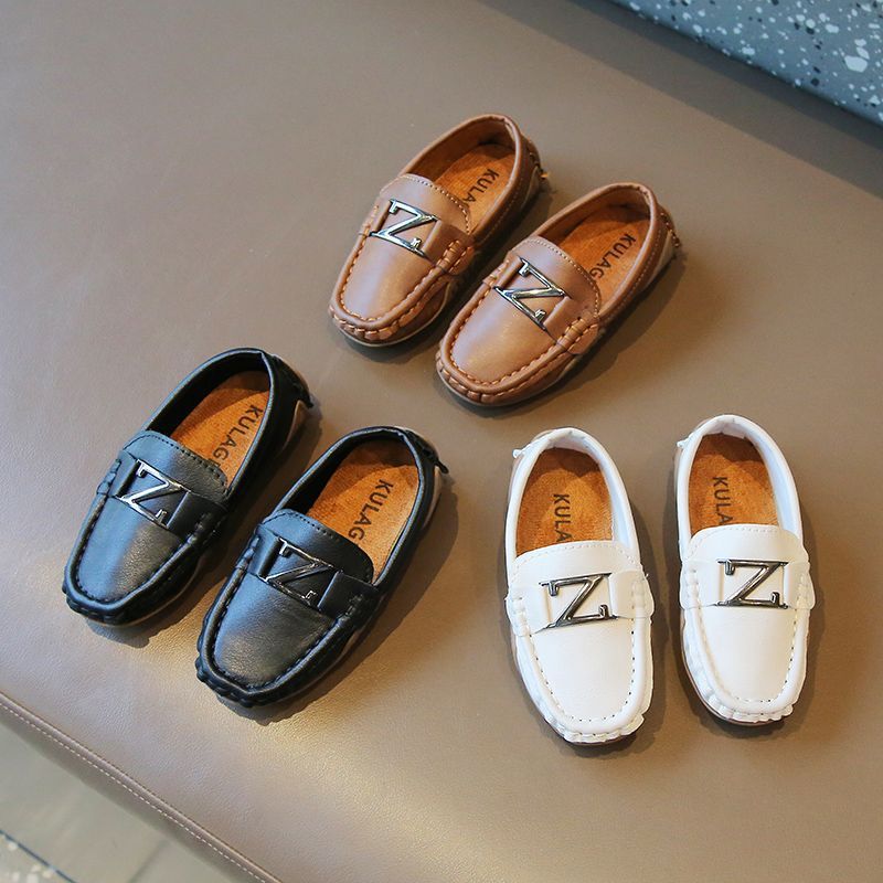 英伦2025复古儿童皮鞋脚蹬新款休闲男童豆豆宝宝软底童鞋单鞋现货