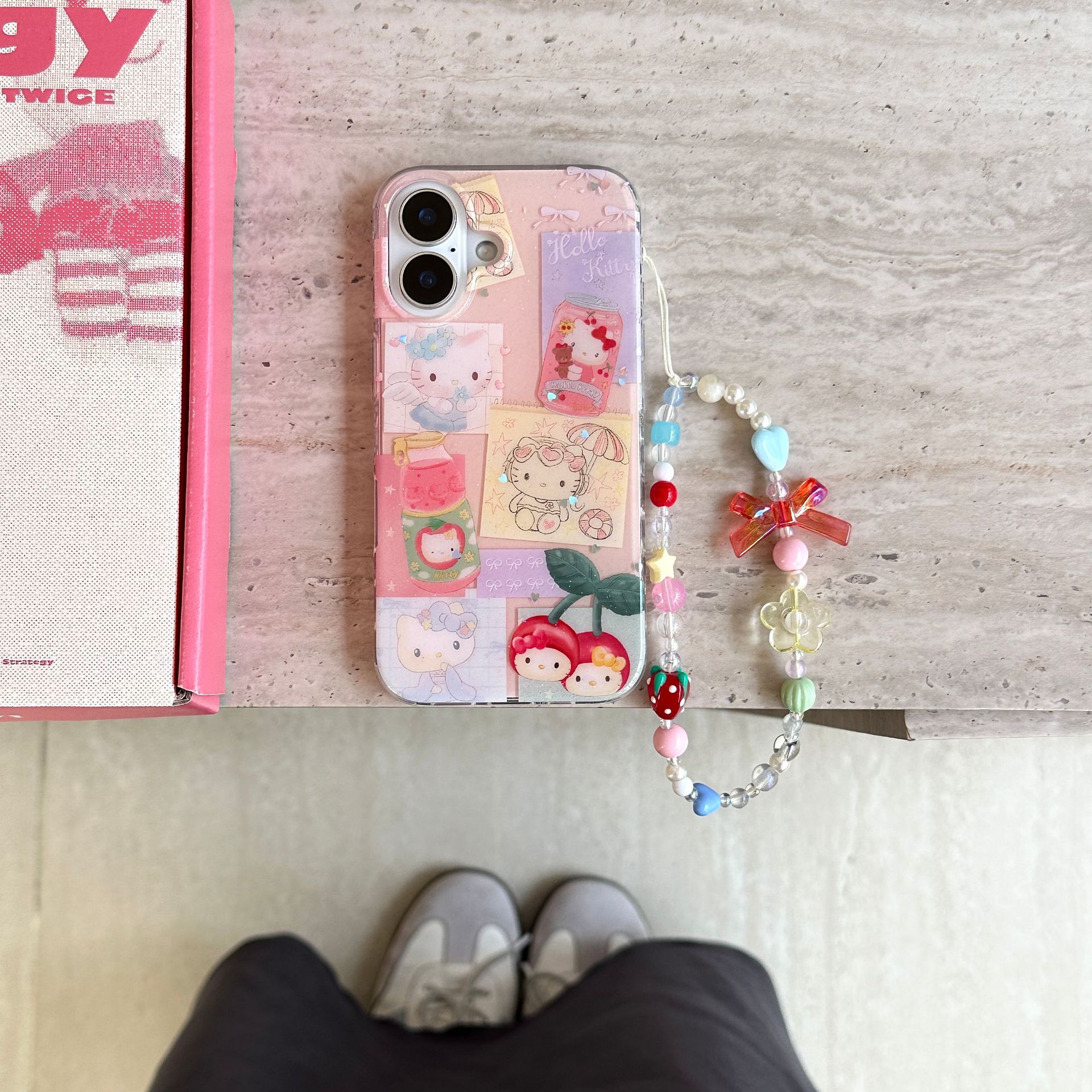 Linda cereza a cuadros con costuras para Apple 16ProMax funda para teléfono móvil 15/14 nicho 13 femenino 15Pro nuevo 16