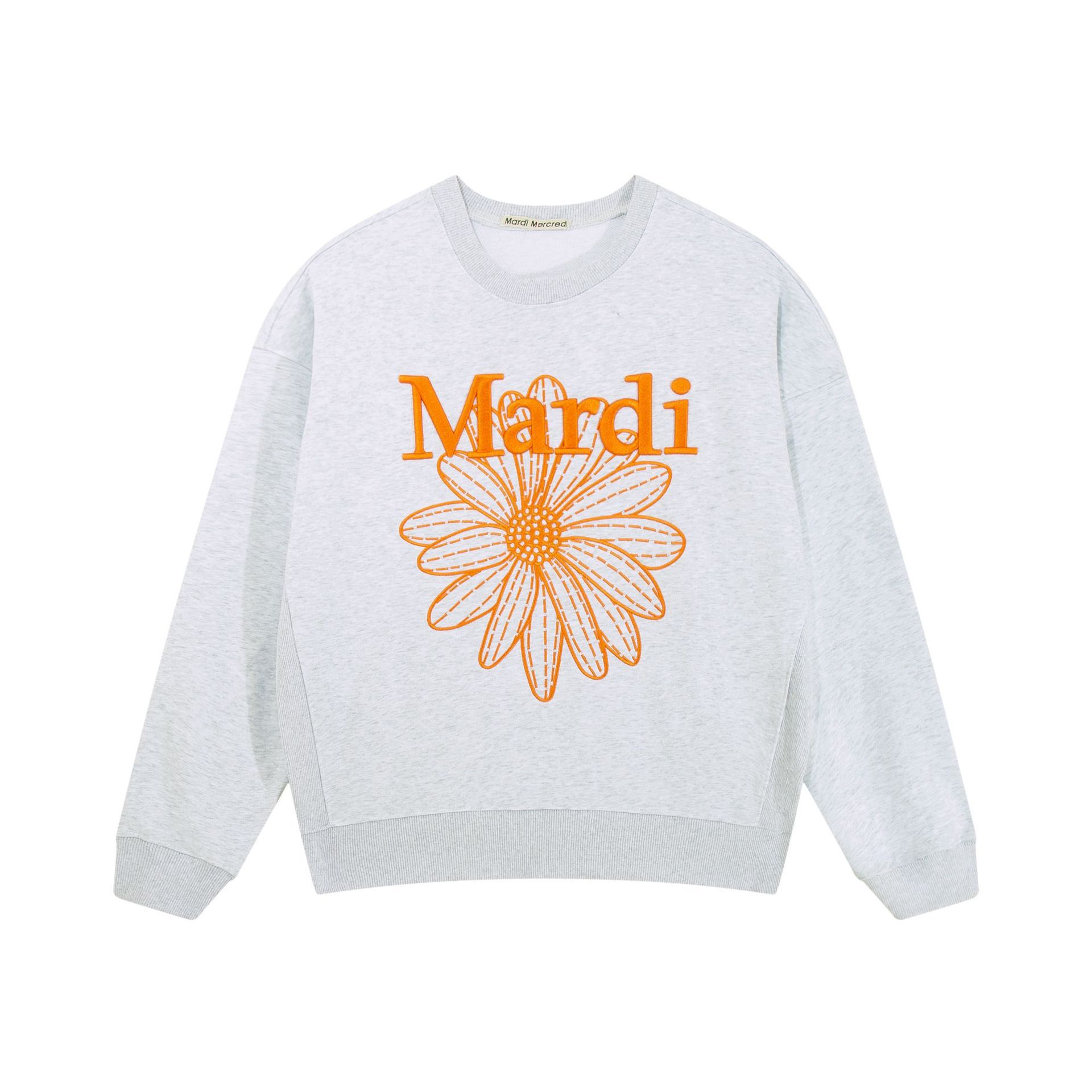 Embroidered light gray/orange / One size fits all
