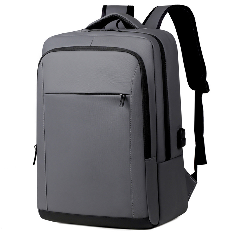 Nueva mochila para estudiantes de gran capacidad para viajes de negocios, mochila para hombres, bolso para computadora de negocios USB portátil al aire libre, mochila escolar