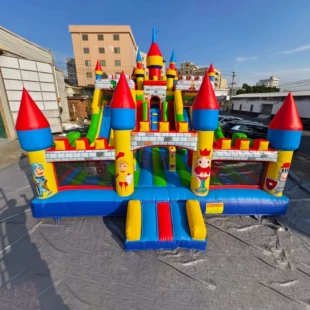 Надувной батут-замок с горкой 8×7×7 м