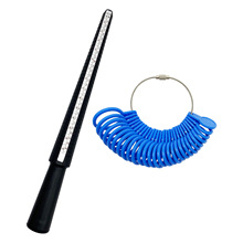 US塑料四用尺戒指棒戒指圈美规英度日度欧度戒指手指尺寸测量套装