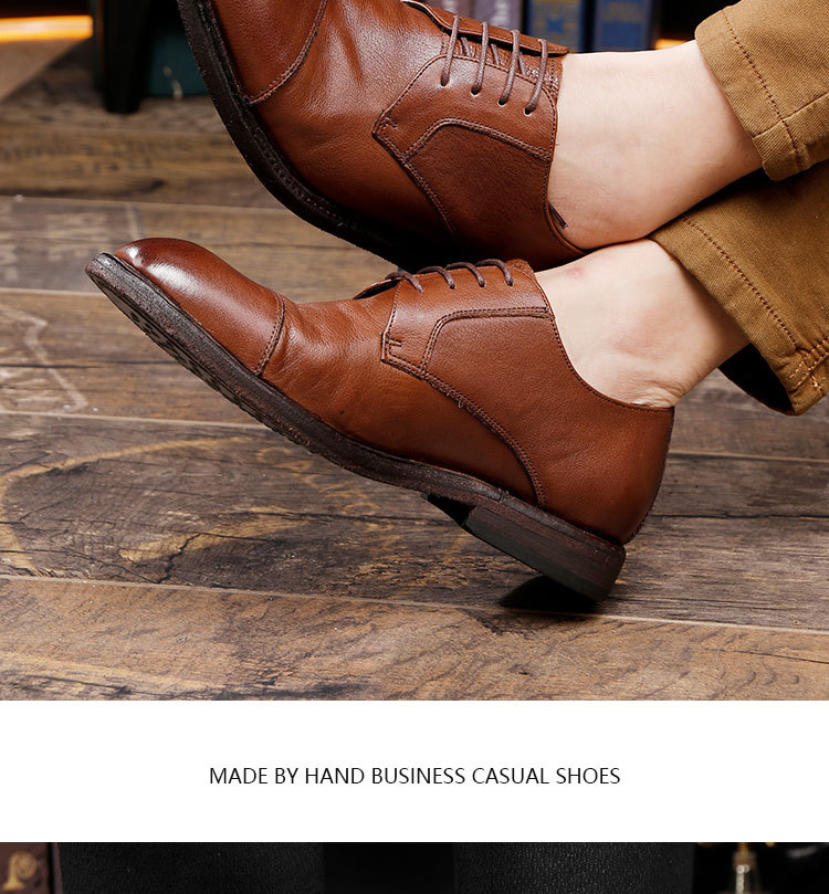 Leather outsole washed retro formal spring and autumn men low top lace-up classic shoes pointy Derby leather Shoes men shoe fashion_voghion.com