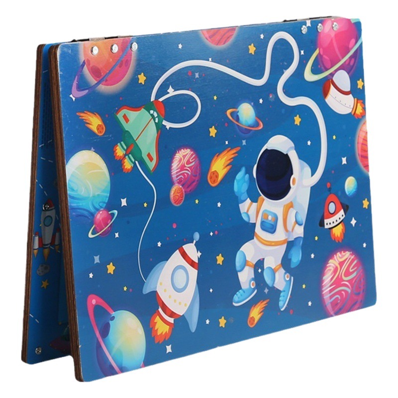 Tablero de aprendizaje de cuaderno de madera magnético para niños educación temprana papelería educativa digital letras inglesas ortografía material didáctico