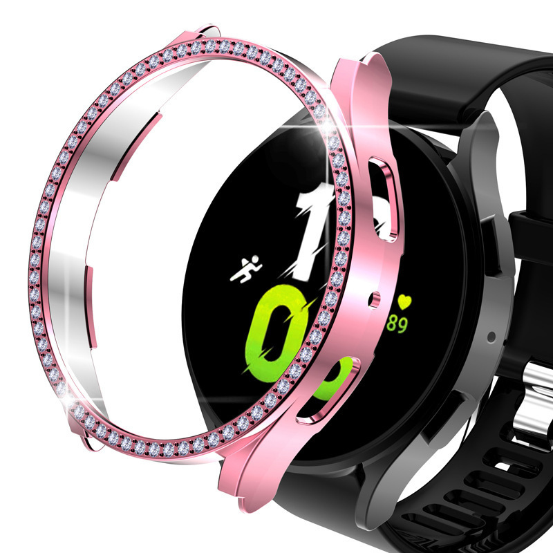 For Samsung Watch Case Diamond Integrated Case Galaxy Watch7 6 40/44mm Single Diamond Protective Cover