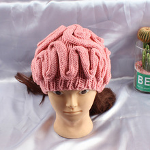 跨境个性创意脑花帽新奇特手工编织毛线帽秋冬保暖搞怪针织帽批发