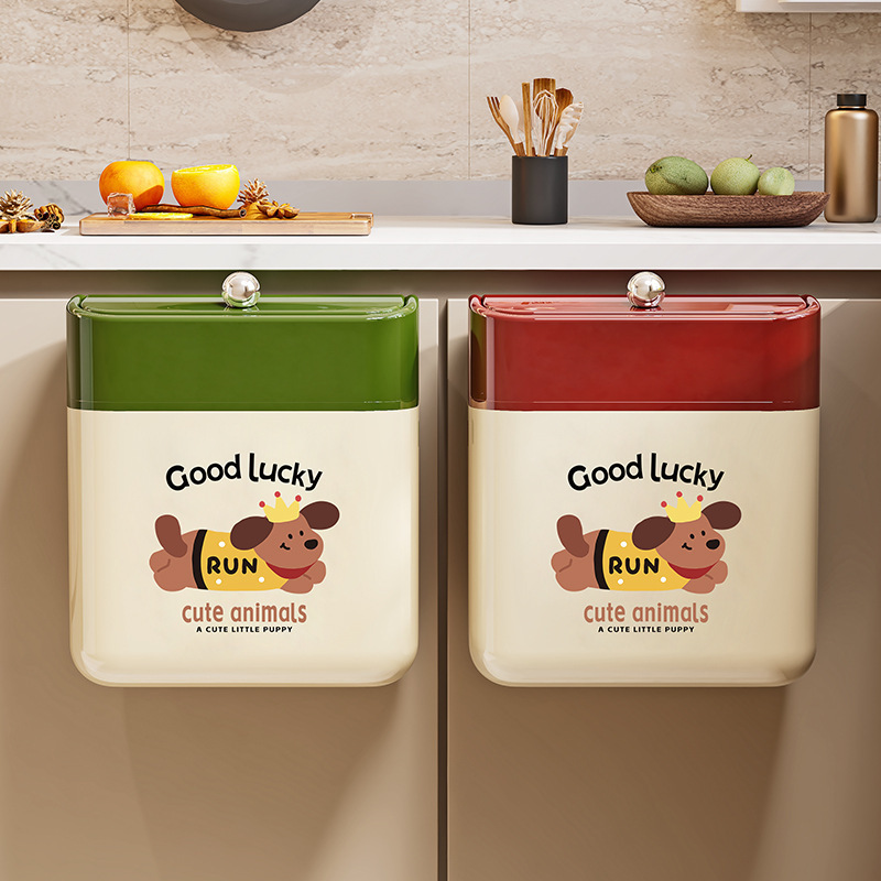 Wall-Mounted Household Trash Can with a Stylish Design, No-Bending Kitchen Waste Storage Bin, Bathroom Lidded Narrow Gap Wastebasket Wall-Mounted Household Trash Can with a Stylish Design, No-Bending Kitchen Waste Storage Bin, Bathroom Lidded Narrow Gap Wastebasket