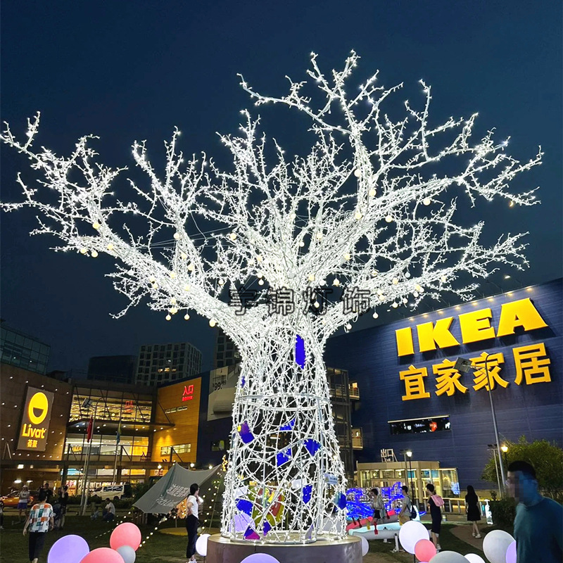 LED梦幻仿真樱花桃花树灯 户外水晶景观树灯 影视剧组美陈装饰灯