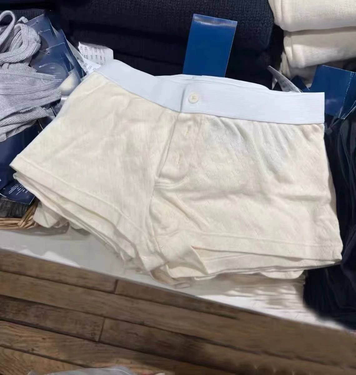 Ретро вязаные шорты (женские), one size, американский стиль, низкая посадка для дома