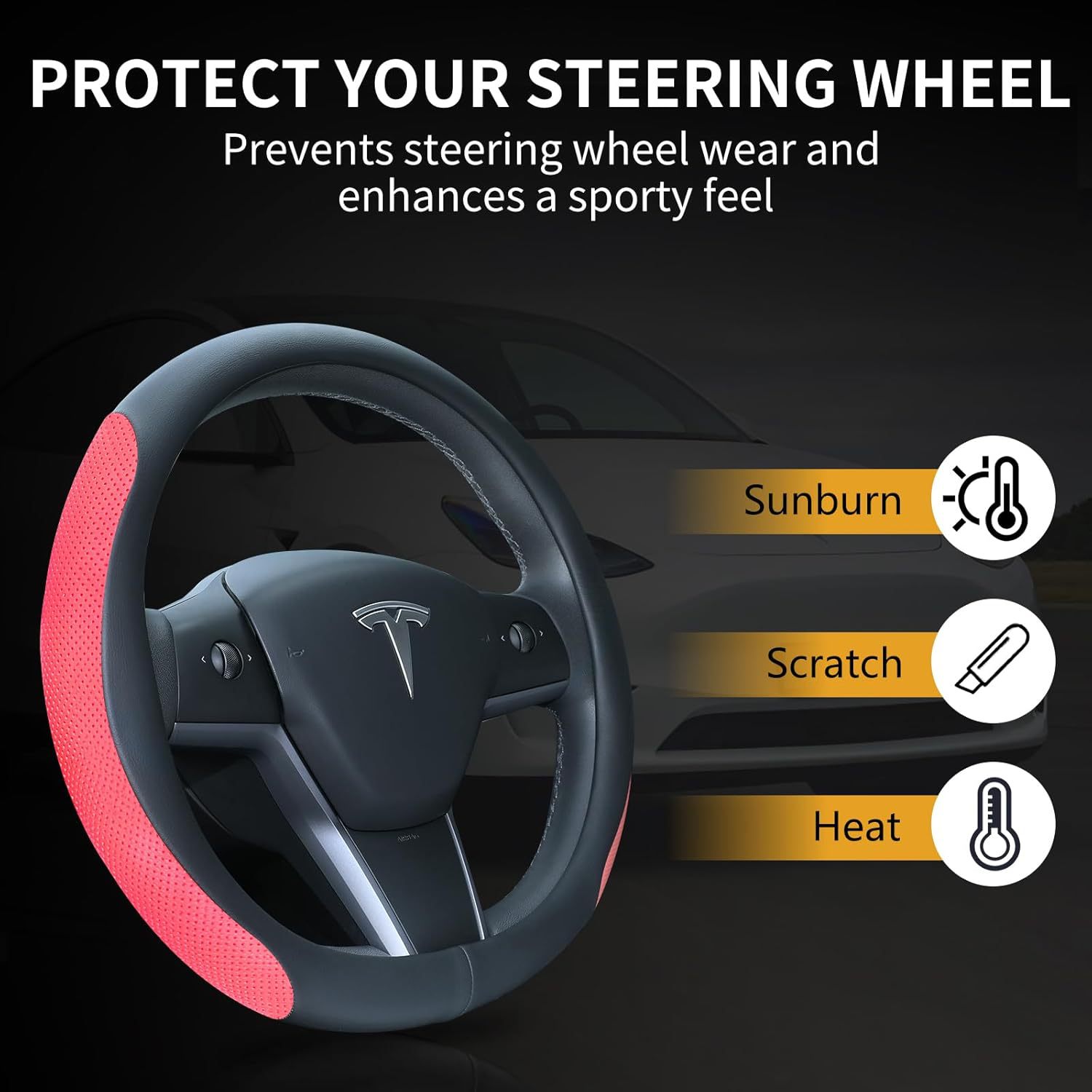 Cross-Border Amazon Bestseller Suitable for Tesla Compatible Model3/Y Non-Slip Breathable All-Season Universal Handle Cover