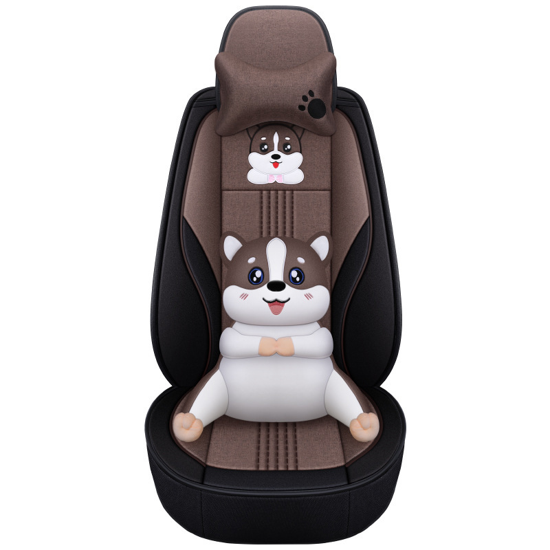 Modelə uyğun (Original) oturacaq örtükləri | Katong Car Seat - bls-noble-coffee-single-seat-cartoon-1
