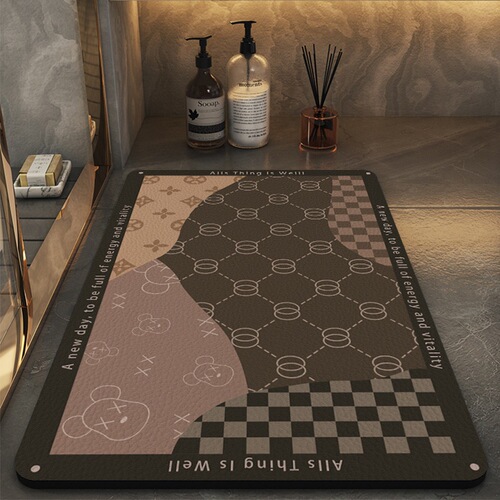 Soft diatom mud bathroom floor mat absorbs water and dries quickly for home bathroom door non-slip door mat shower room toilet carpet
