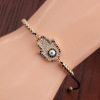 Golden accessory, copper zirconium, bracelet, suitable for import, city style, micro incrustation