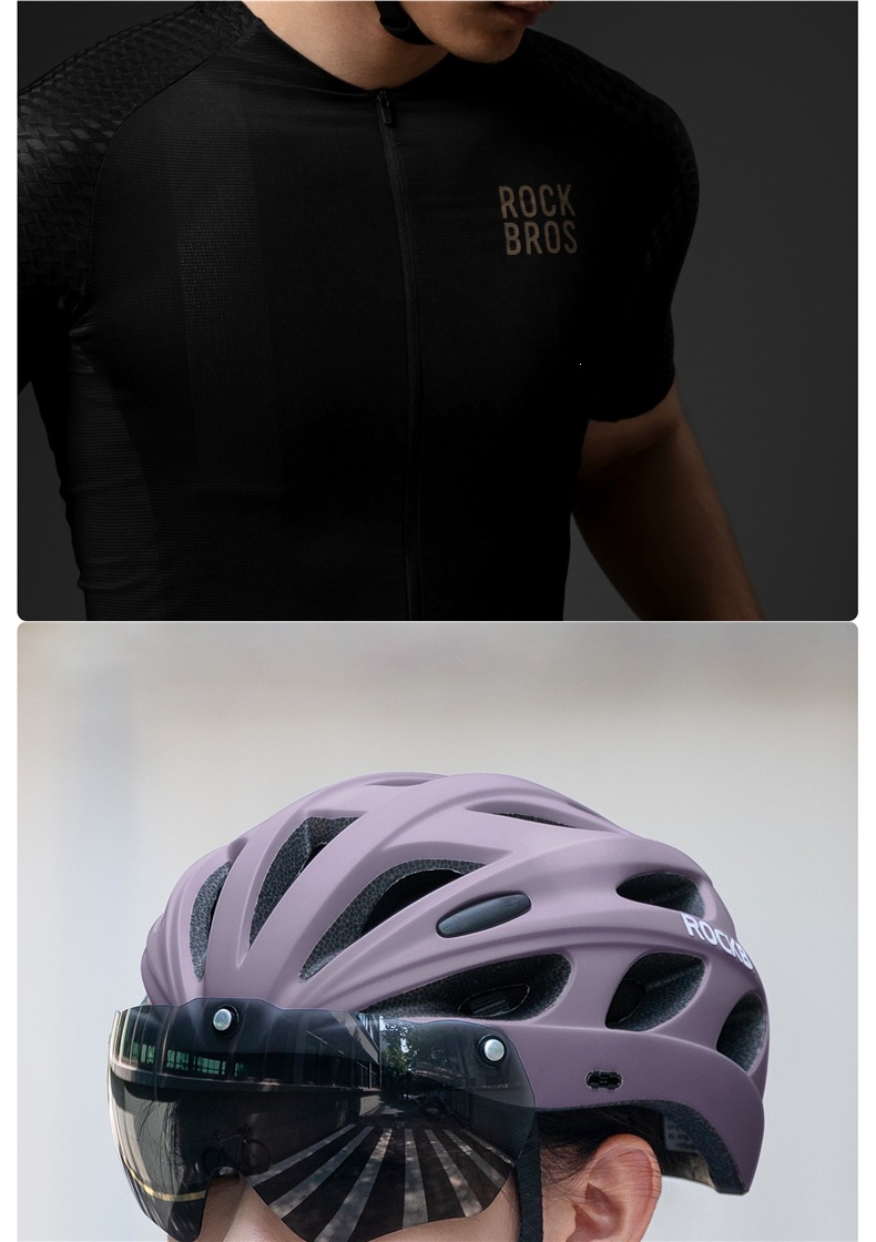 Rock Brothers cycling helmet for men, bicycle helmet for women, teenagers, mountain and road bikes, children's safety helmet equipment