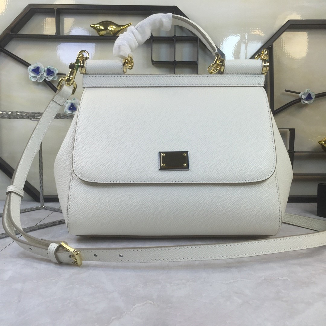 2025 New Women's Handbag Solid Color Versatile Elegant Cowhide Grain Leather Simple Shoulder & Crossbody Bag - Thumbnail 7