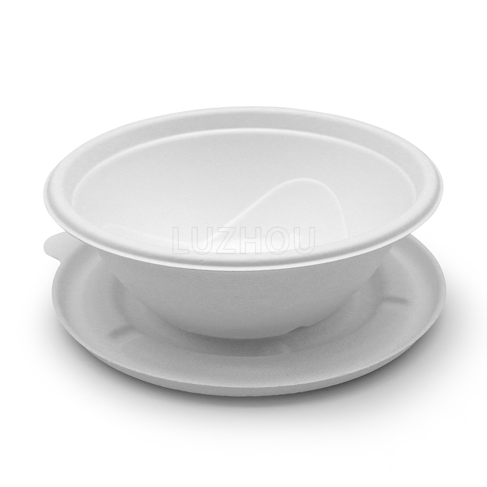 Shaogeng oasis Pulpa de caña de azúcar desechable vajilla de protección del medio ambiente 750/1000ml tazón degradable compostable