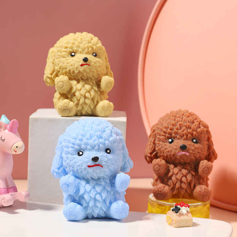 Peluche de oso descompresión creativo con música juguete antiestrés de pellizco bola de harina diseño transfronterizo