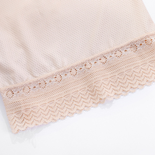Ladies' Ice Silk Breathable Hole Lace Edge Leggings Anti-Slip Safety Shorts Plus Size Shorts Safety Pants Manmei Jiao