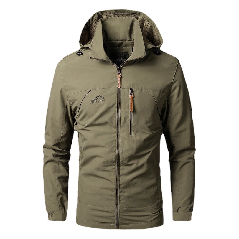 Primavera y otoño nueva chaqueta de los hombres chaqueta casual deportes al aire libre chaqueta con capucha de los hombres de la marca de moda de comercio exterior ropa de los hombres