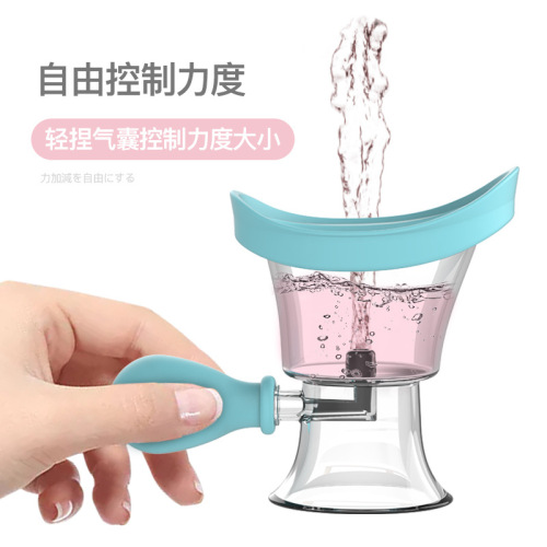 Cross-border squeezing eye cup Eye fluid flow cleaner Hot-selling transparent silicone eye washer