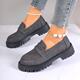 Spring Foreign Trade New British Style Slip-on Shoes Women's Retro Thick-soled Loafers Casual All-match Single-layer Shoes
