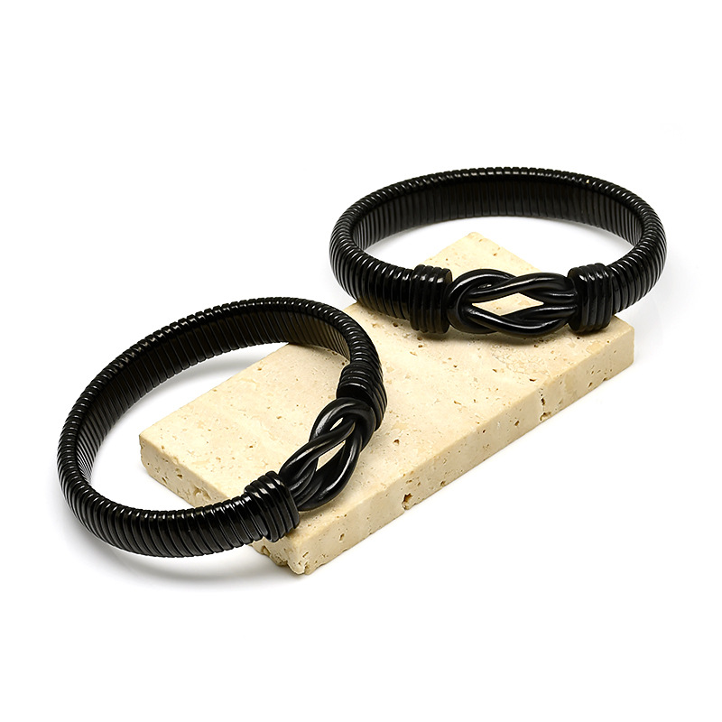 44g Weight Bangle Classification 304 Stainless Steel Chain Material 1 Piece Quantity Casual, Daily, Party Occasion 304 Stainless Steel Material Solid Color Pattern Unisex Gender Retro Style Retro Solid Color 304 Stainless Steel Wholesale Bangle 7