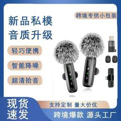 新款一拖二L6无线领夹麦克风录音直播短视频降噪收音麦克风话筒
