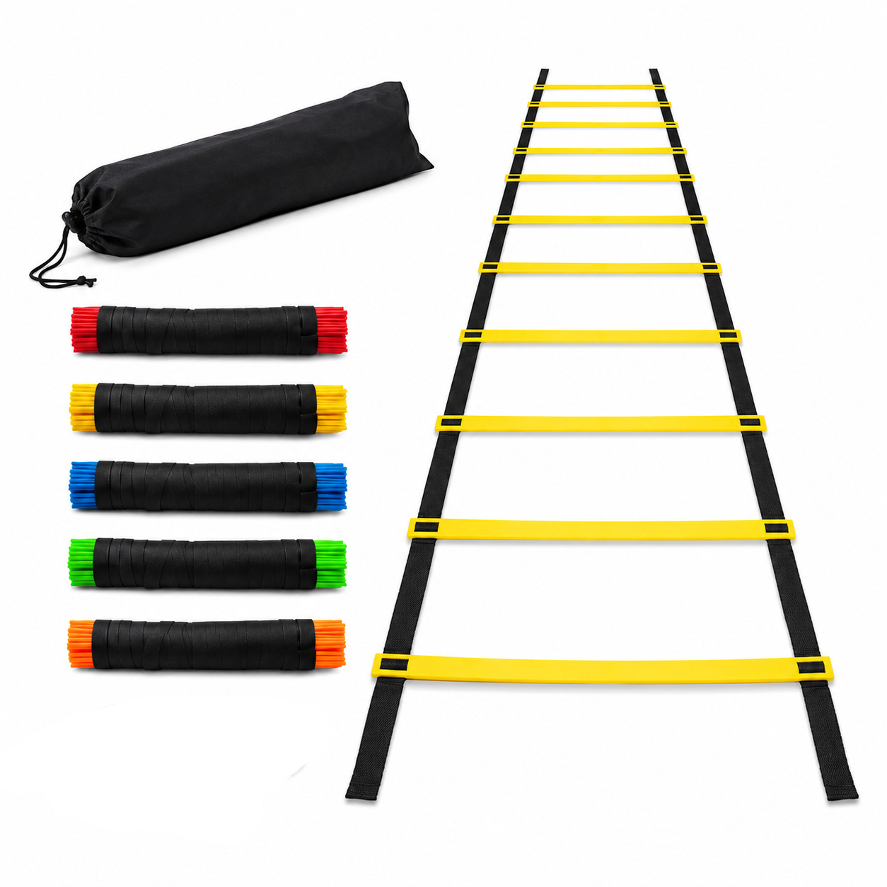 Escalera de agilidad, entrenamiento de fútbol, entrenamiento de ritmo físico, escalera de cuerdas, escalera de velocidad, escalera de agilidad, equipo de exterior para niños, escalera de agilidad