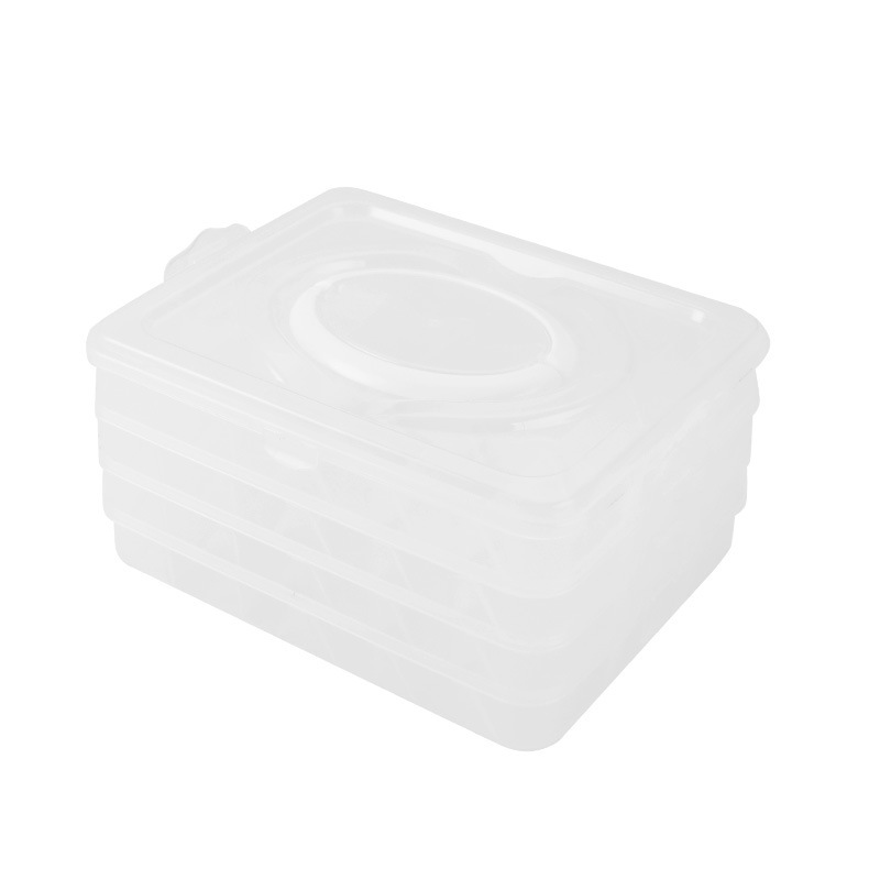 食品級密封餃子鮮度保持箱水餃子饅頭急凍貯蔵箱家庭用多層冷蔵庫透明収納箱|undefined