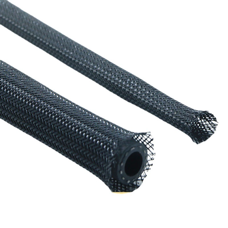 Оптовая ПЭТ змеиная кожа покрытие износостойкая сетка крышка провода защита Выдвижная огнестойкая сеть управления нейлоновая крышка защита окружающей среды тканая сеть управления