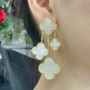 18k玫瑰金红玉髓耳扣