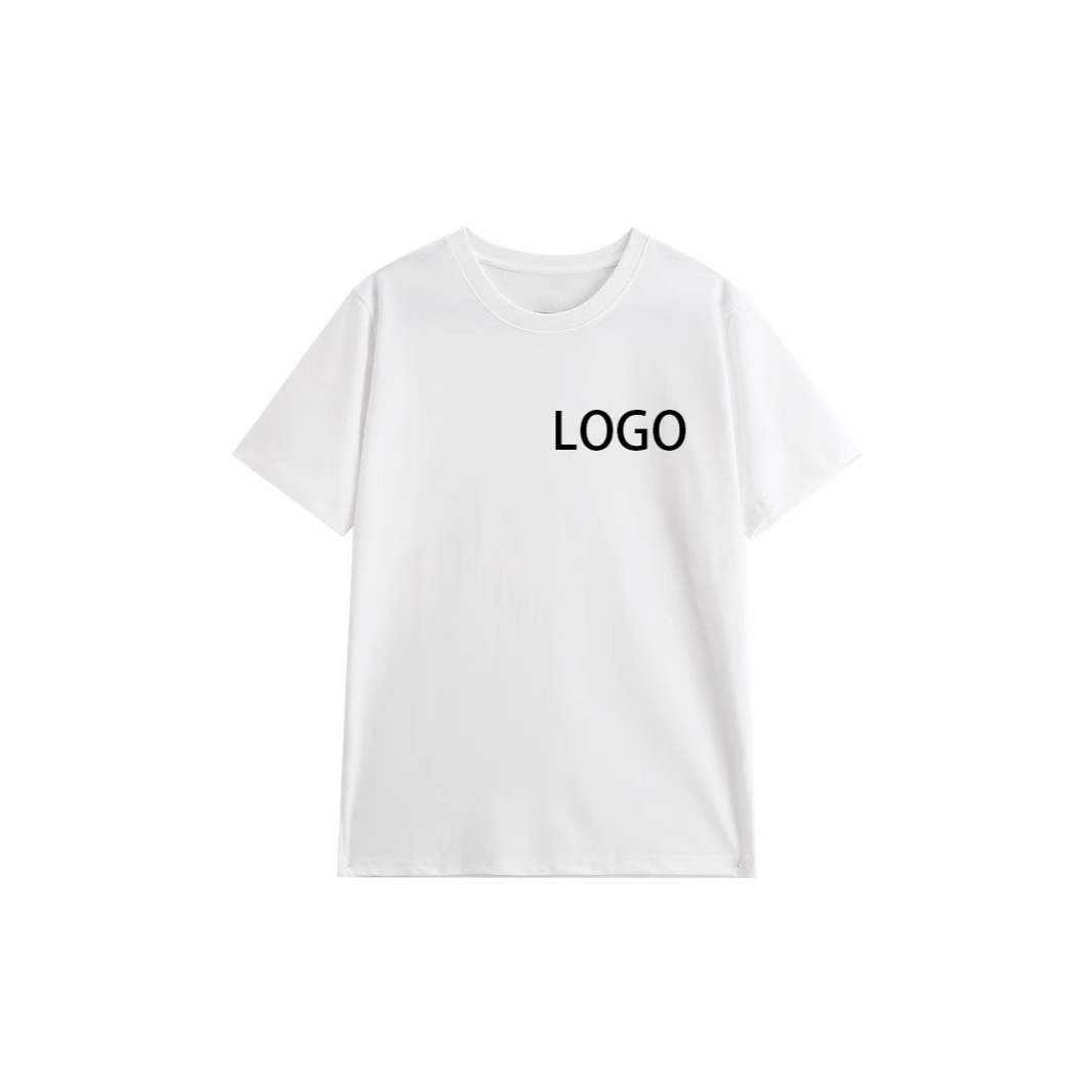 Summer T-Shirt 220g Combed Cotton Trendy Brand Men's Short-Sleeved Solid Color Summer Bottoming Shirt Summer Men's T-Shirt