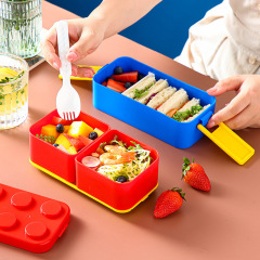 クリエイティブ弁当箱軽食弁当箱電子レンジ子供サラリーマン分格弁当箱加熱果物学生ランチボックス