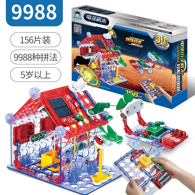 Electronic constructor for experiments, toy for boys, physics, circuit, Birthday gift, 10 years