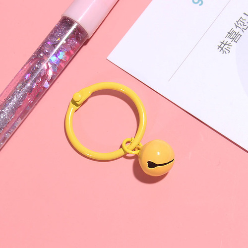 Creative internet celebrity bell keychain color book ring pendant accessories bag car pendant candy color pendant material