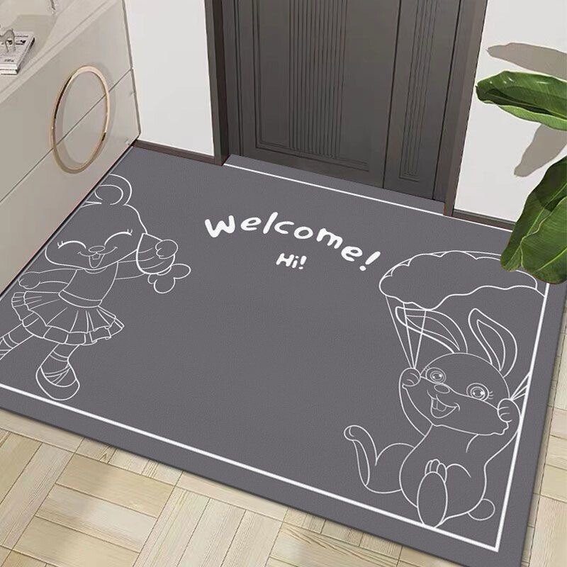 玄関ドアフロアマット PVC 洗濯不要のキッチンドアマット玄関ドアマット家庭用新しい滑り止めマットカーペット|undefined