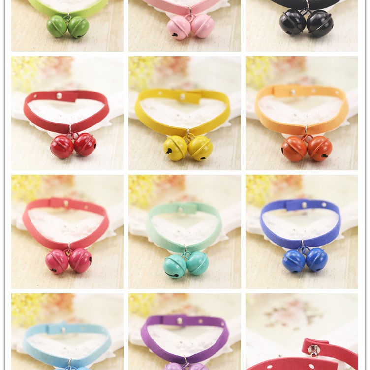 Cat Bell Collar Accessory Handmade Macaron Pet Bells Dog Necklace Dog Collar Pet Supplies