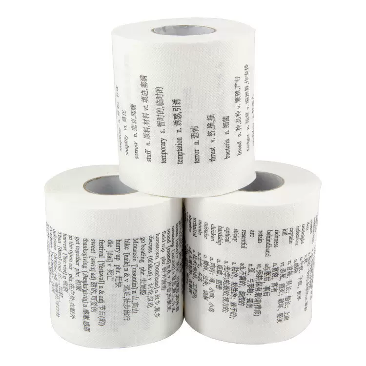 创意印花初中个性趣味礼品厕纸备英语单词厕纸学霸同款英文卷纸