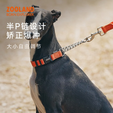 ZOOLAND域揽半链条宠物训练型脖圈中大型犬防爆冲行为纠正项圈