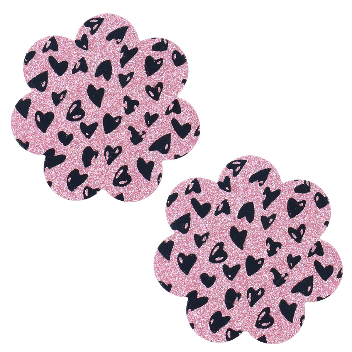 핑크 호피무늬 [꽃 젖꼭지 가리개]