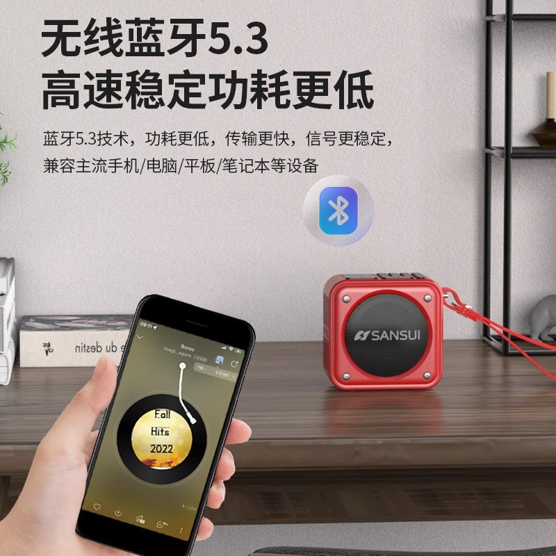 U3 Digital Karaoke Machine Bluetooth Speaker with Card Slot, Compact and Portable, Wireless Bluetooth Speaker with Recording Function 3