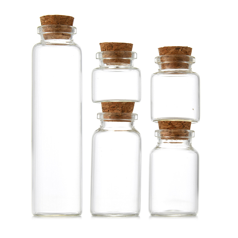 Botella de tubo de bayoneta de 30mm de diámetro que deseen botella de vidrio de corcho Cordyceps botella de medicina botella de té perfumada botella de deriva