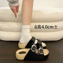 二带厚底EVA拖鞋女夏季双带休闲户外一字沙滩鞋勃肯拖鞋女外穿