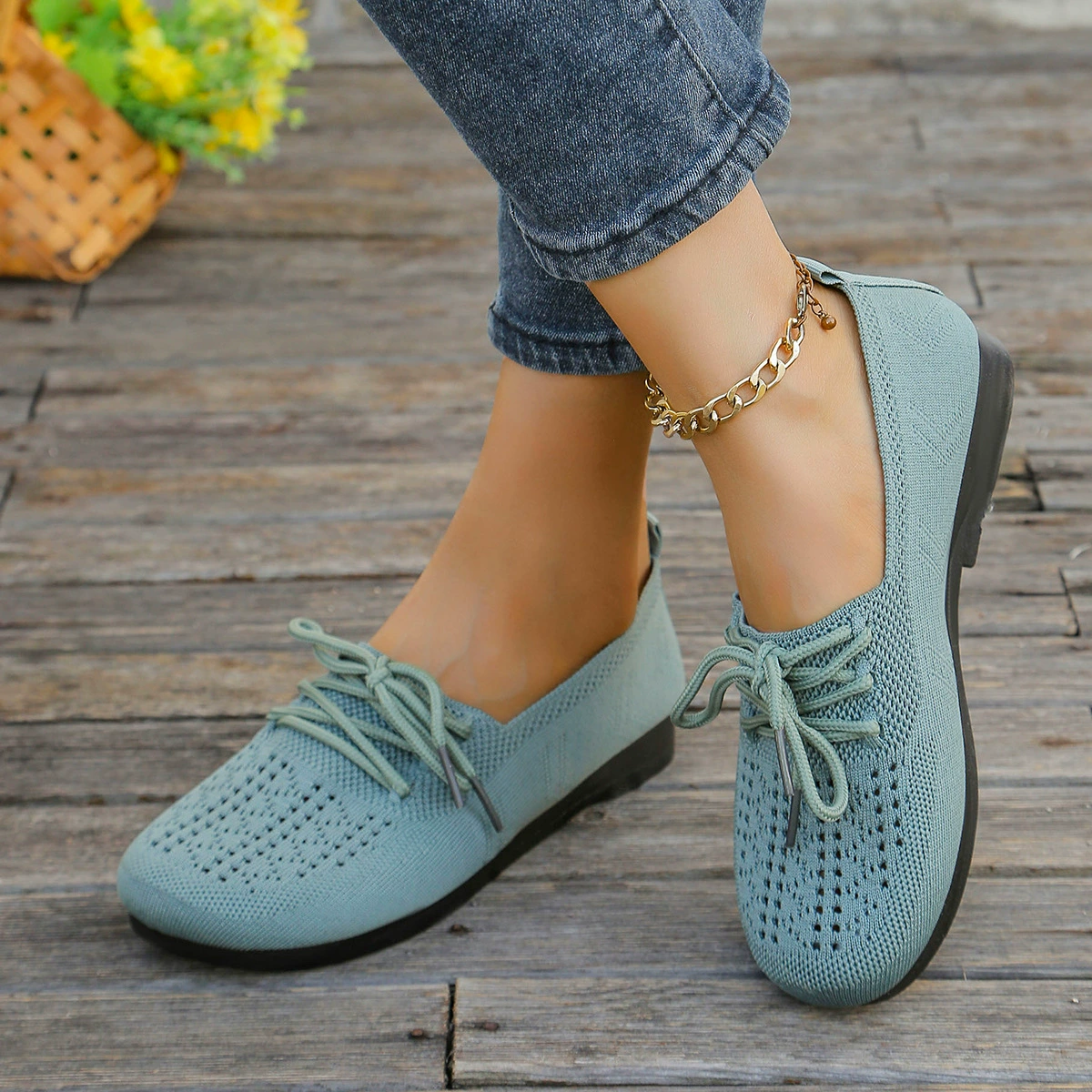 Летняя новая старая пекинская тканевая обувь женская полая дышащая повседневная сетчатая обувь мягкая подошва нескользящая пожилая мама сандалии