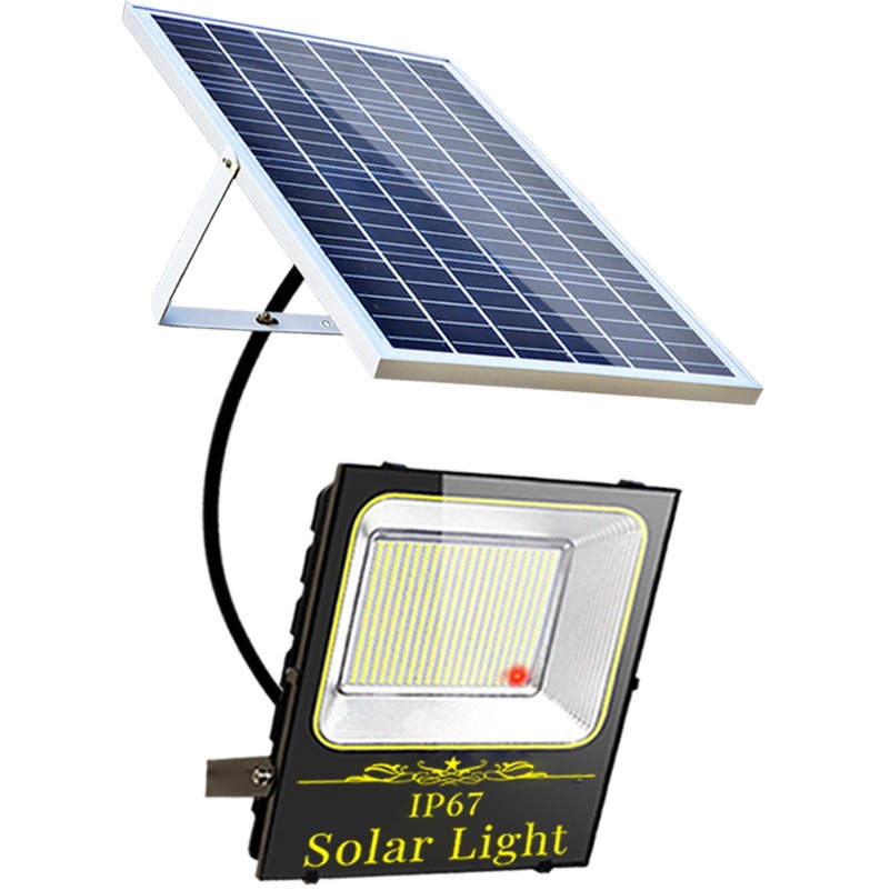 Lámpara de jardín al aire libre solar led nueva lámpara de calle rural hogar iluminación interior Luz de inundación uno para dos lámpara Super brillante