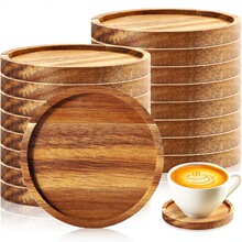 相思木杯垫跨境批发创意家用茶杯垫托玻璃杯子垫咖啡杯木质隔热垫